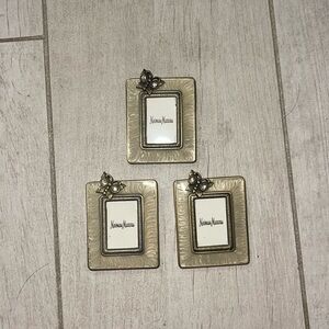Jay Strongwater for Neiman Marcus - 3 Small Picture Frames Clip-on-w/Butterfly